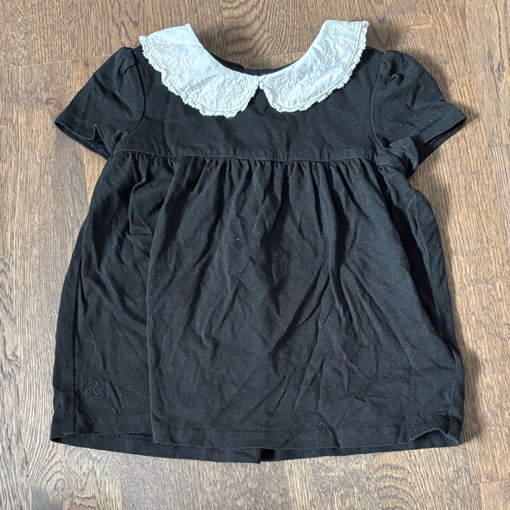 Ralph Lauren Black Kids Shirt with White Collar